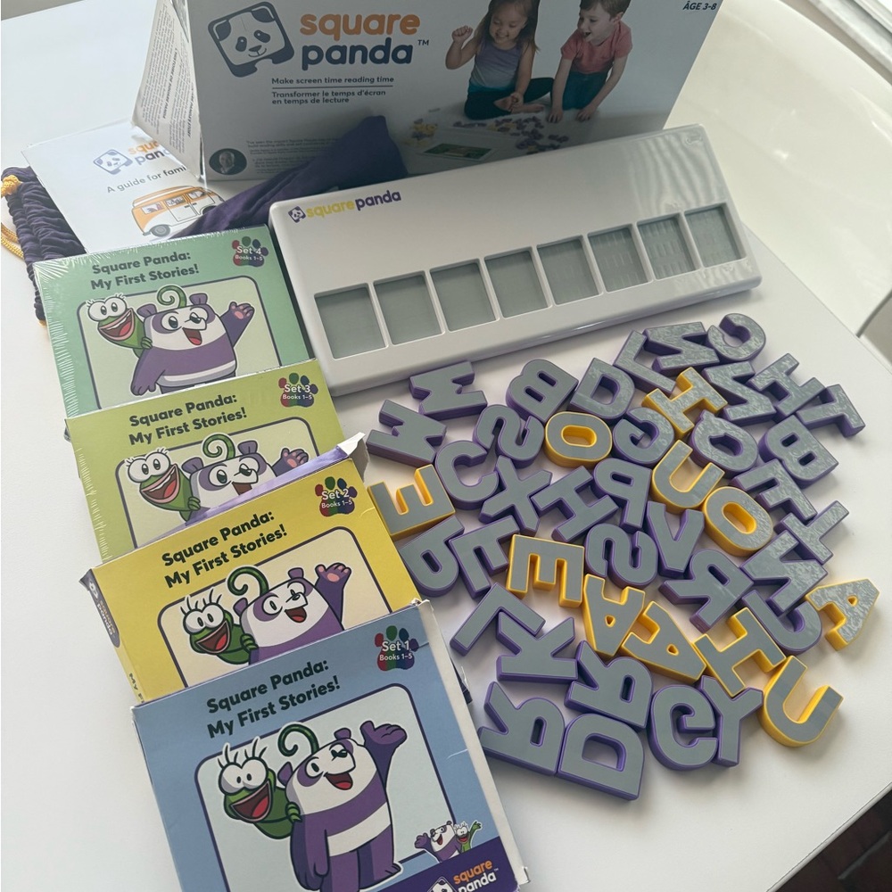 SQUARE PANDA Multisensory Phonics Learning System Comes With 20 Books See Desc